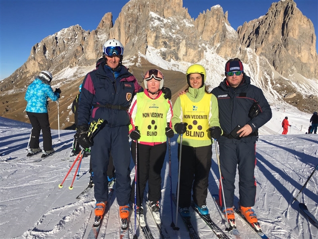 Flo e Betta con guide in val Gardena.